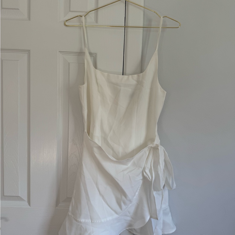 Elegant White Wrap Dress